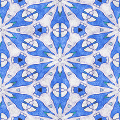 Snowflake- crystal background. Geometry seamless ornate