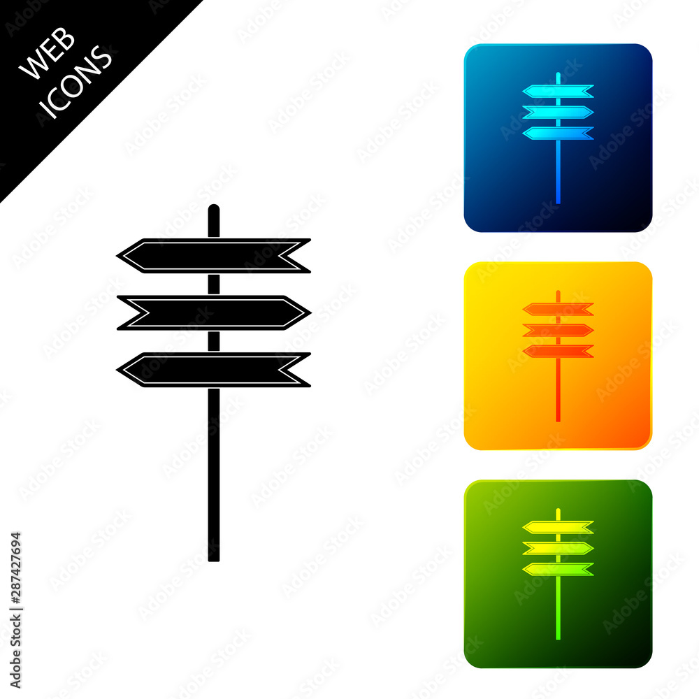 Poster road traffic sign. signpost icon isolated. pointer symbol. blank board with place for text. isolated