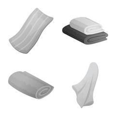 Vector design of cotton and bathroom icon. Collection of cotton and clean stock vector illustration.