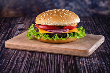 Delicious juicy burger