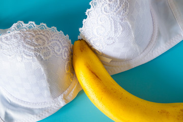banana on a blue background