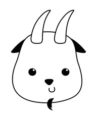 Isolated goat cartoon vector design