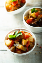 Homemade caponata or vegetable appetizer