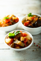 Homemade caponata or vegetable appetizer