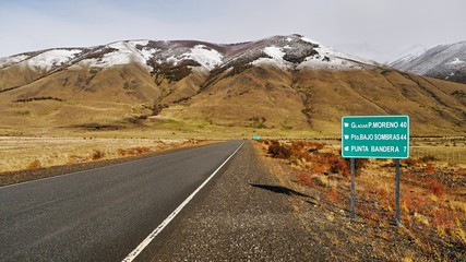Road sign, Argentina, Patagonia.