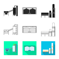 Vector illustration of production and structure sign. Collection of production and technology vector icon for stock.