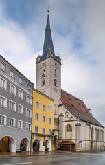 Fototapeta na wymiar Frauenkirche in Wasserburg am Inn, Germany