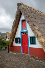 Fototapeta na wymiar Traditional rural house in Santana on Madeira island, Portugal