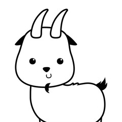Isolated goat cartoon vector design