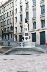 Fototapeta premium Drinking water fountain in Geneva, Switzerland