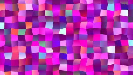 Brightly Magenta and Pink Mosaic Polygonal Glitter