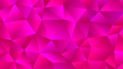 Magenta Pink Low Poly Backdrop with Triangles