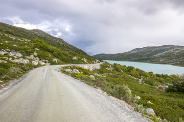 clouds over Gamle Strynefjellet mountain road in Norway