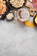 Draft beer and snacks