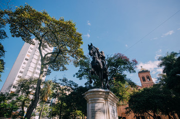 Medellín, Colombia: November 25 of 2018: Buildings of Medellín.