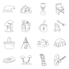Fototapeta premium Isolated object of hobby and travel logo. Collection of hobby and tourism stock vector illustration.