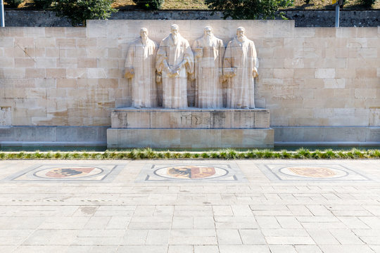 Reformation wall in Parc Des Bastions, Geneva, Switzerland