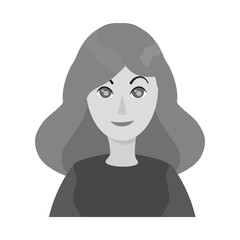 Vector illustration of girl and face symbol. Collection of girl and style stock vector illustration.