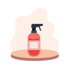 dispenser bottle on white background