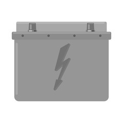 Vector illustration of battery and car sign. Set of battery and clean stock vector illustration.