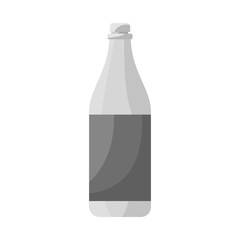 Vector illustration of bottle and orange logo. Set of bottle and juice stock symbol for web.
