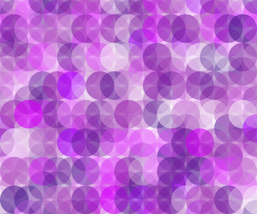 Purple abstract seamless pattern made from rounds.