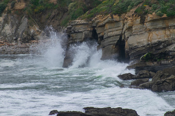 High surf and crashing waves near Sea Ranch, California