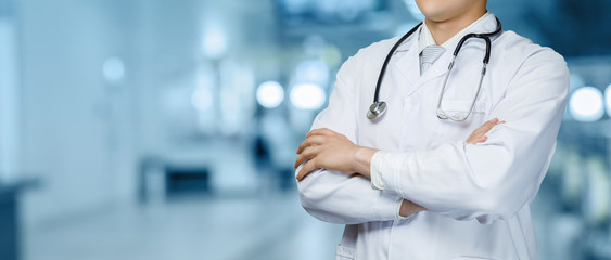 Medicine doctor on a blurred background.