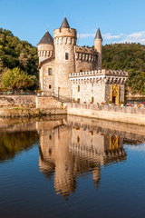 Fototapeta na wymiar view of the magnificent castle Chateau de la Roche in the Loire Valley