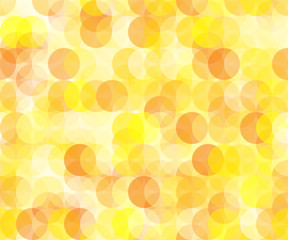 Fototapeta premium Yellow abstract seamless pattern made from rounds.