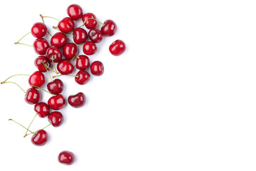 Sweet cherries isolated on white background