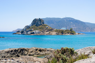 Fototapeta na wymiar Ruins of Kefalos beach on Kos island, Greece