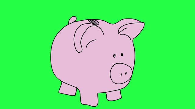 REACH OF CERDITO ROSA. GREEN BACKGROUND. ANIMATION