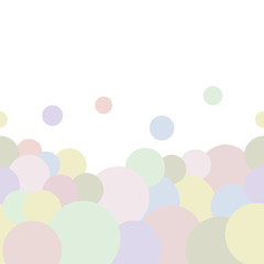 Pastel colored bubbles seamless banner