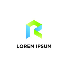 Abstract letter R logo design. Creative,Premium Minimal emblem design template. Graphic Alphabet Symbol for Corporate. Business Identity. Initial RR vector element