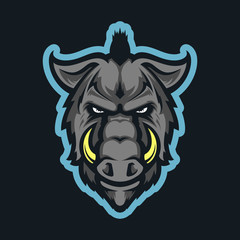 Wild hog head mascot