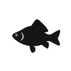 Fish icon, crucian carp icon.
