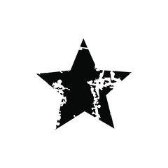 Vector grunge star shape icon.