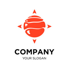 Creative Stones and Compass arrow Concept Logo Design Template