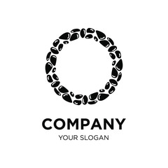 stone pile order in a circle logo design template for spa/relaxing bussiness