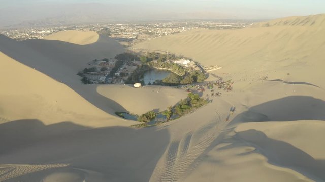 Huacachina, a small oasis in Peru, next to Ica