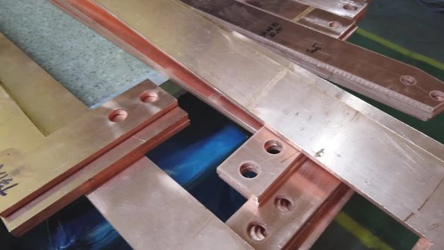 Copper busbars. Connecting current-carrying elements of electrical equipment.