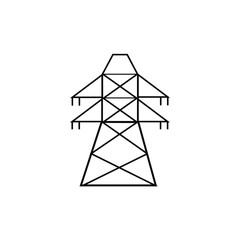 Tower and transmission symbol. isolated.  Tower and voltage stock symbol collection for web. Vector design eps 10