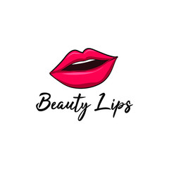 Beauty Lips Logo Design Template
