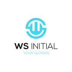 Initial / Monogram WS Logo Design Template