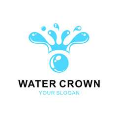 water droplets crown logo
