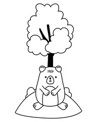 Isolated bear cartoon vector design