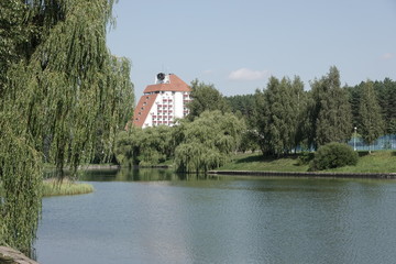 Fototapeta na wymiar Agat Hotel in Minsk, Belarus