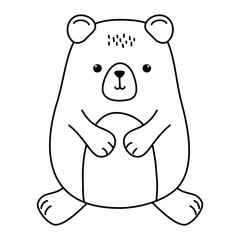 Isolated bear cartoon vector design