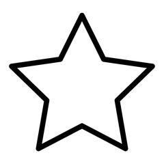 gz453 GrafikZeichnung - german: Stern Symbol. Umriß - english: star icon. outline / favorite sign. close-up - simple template isolated on white background - square xxl g8501